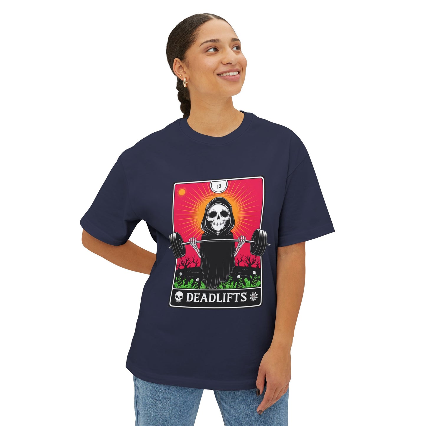 Deadlifts Skull Boxy Tee, Unisex