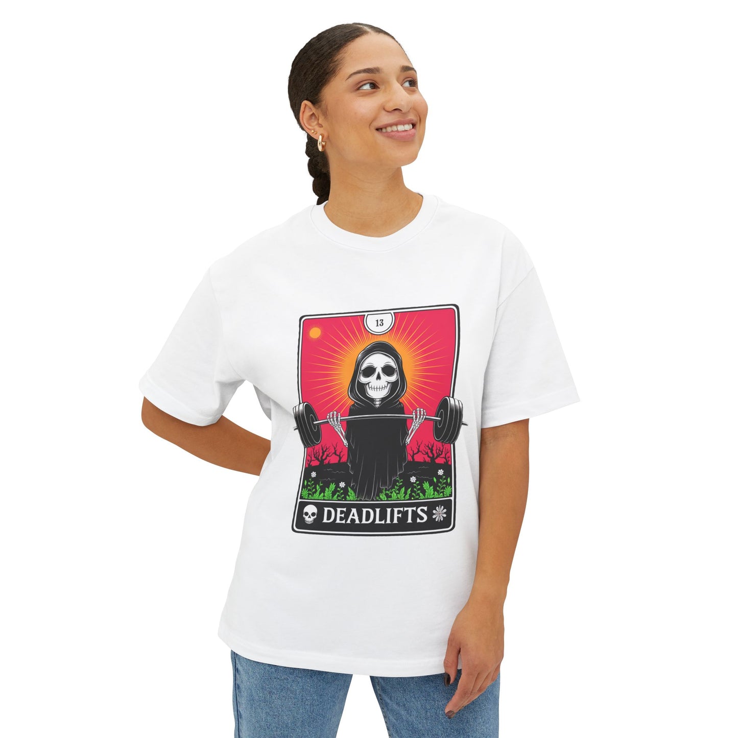 Deadlifts Skull Boxy Tee, Unisex