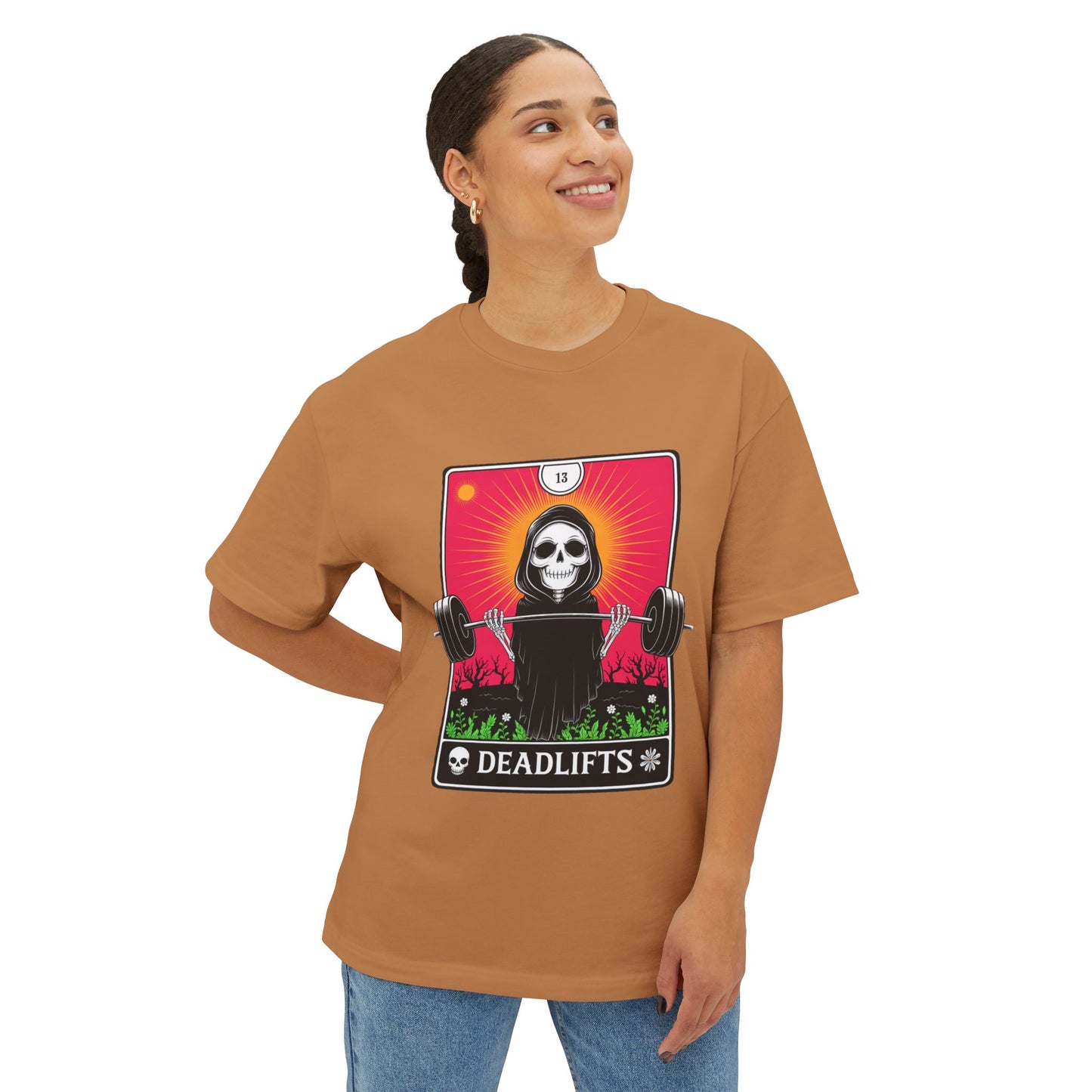 Deadlifts Skull Boxy Tee, Unisex