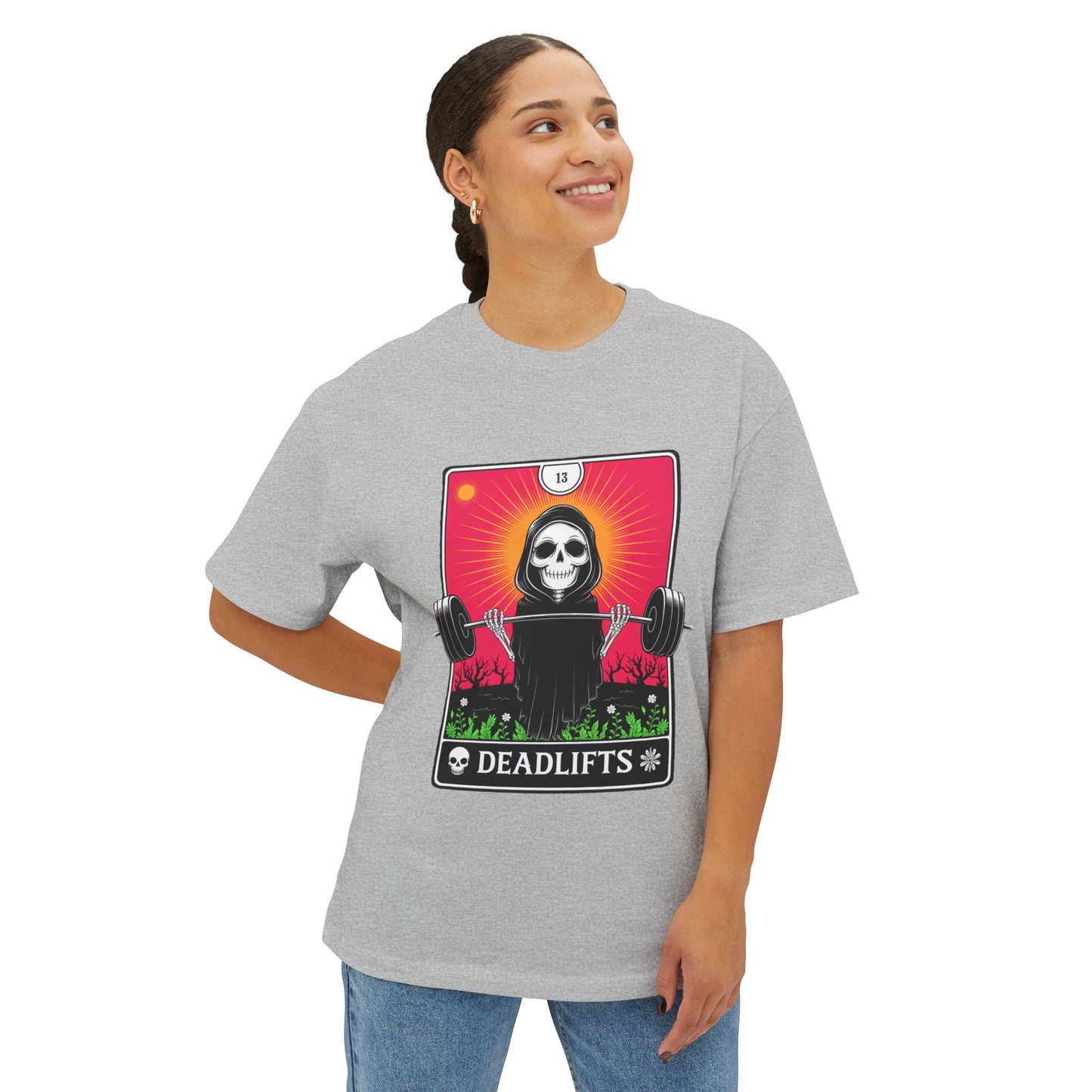 Deadlifts Skull Boxy Tee, Unisex