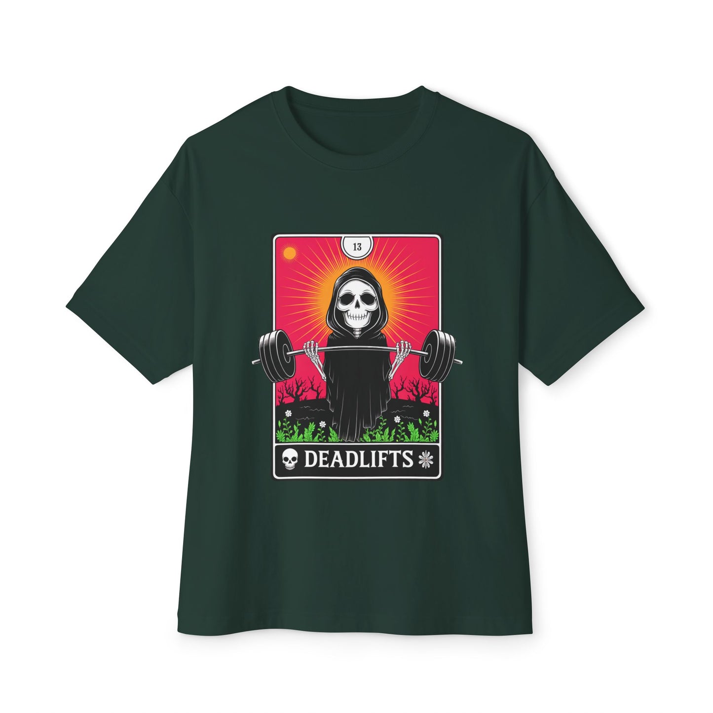 Deadlifts Skull Boxy Tee, Unisex