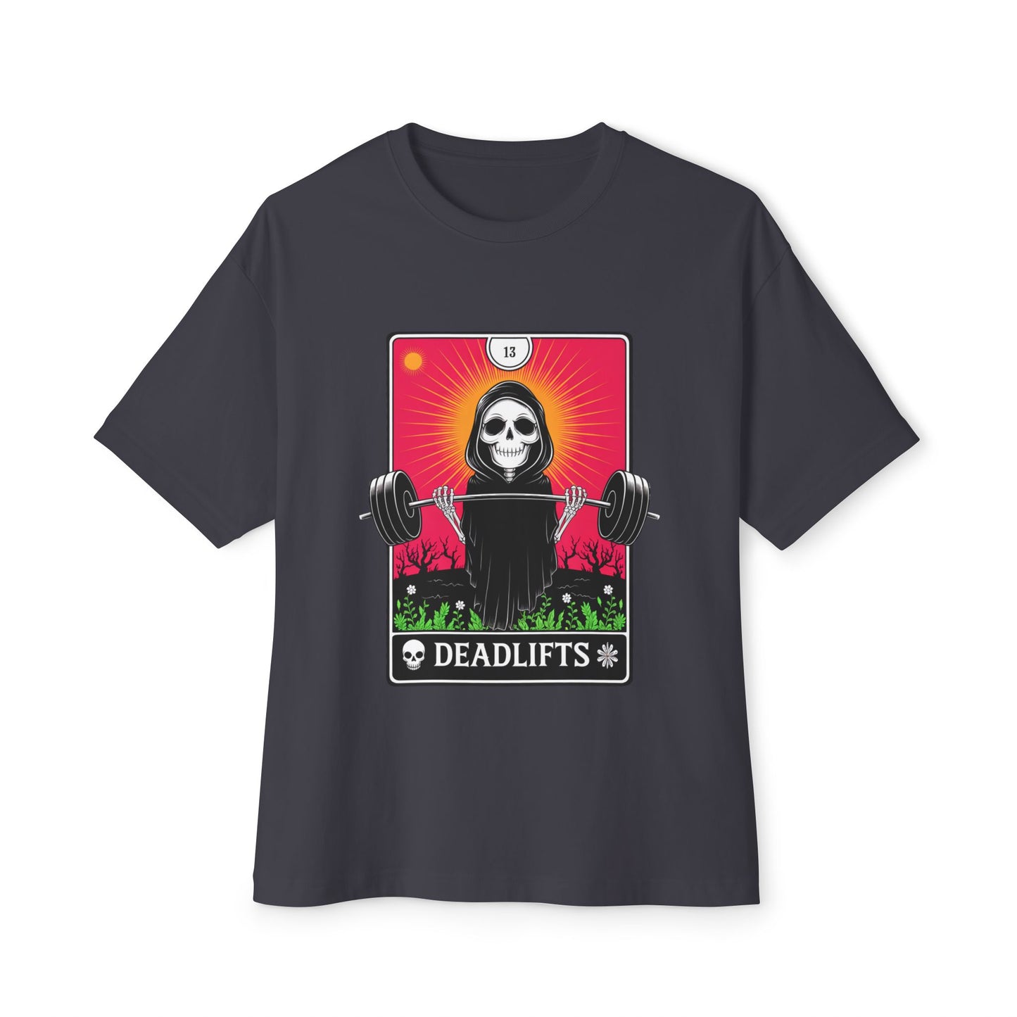 Deadlifts Skull Boxy Tee, Unisex